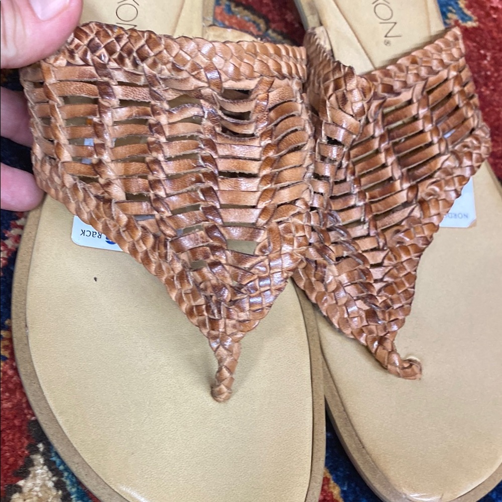 Woven Tan Sandals 9.5